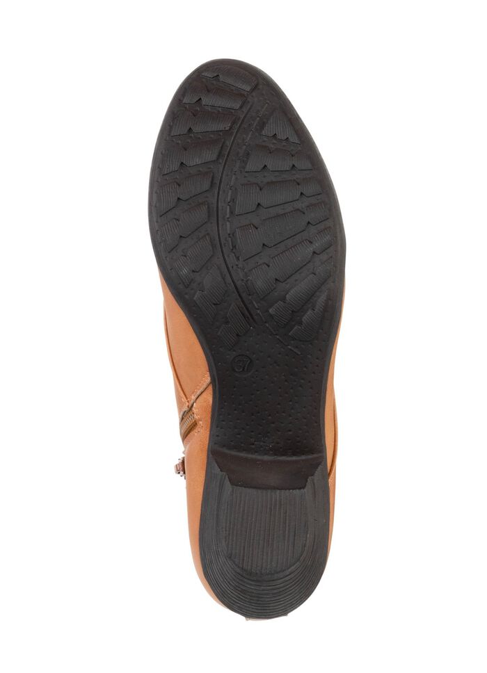 Andrea Conti Schn&uuml;r-Stiefelette aus Synthetik COGNAC