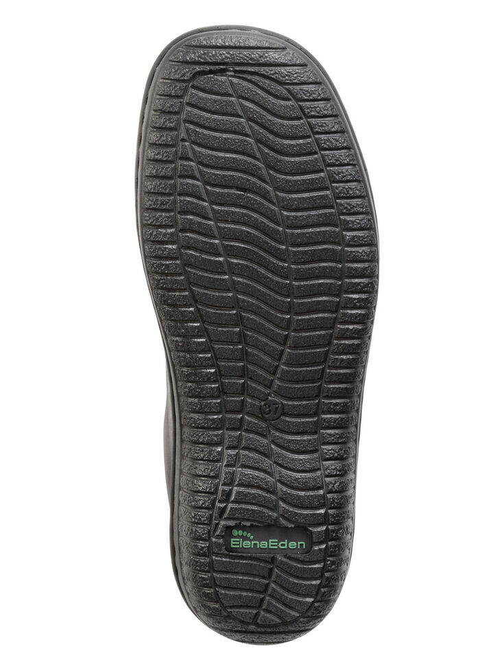 ELENA EDEN-Slipper aus Nappaleder GRAU-SCHWARZ