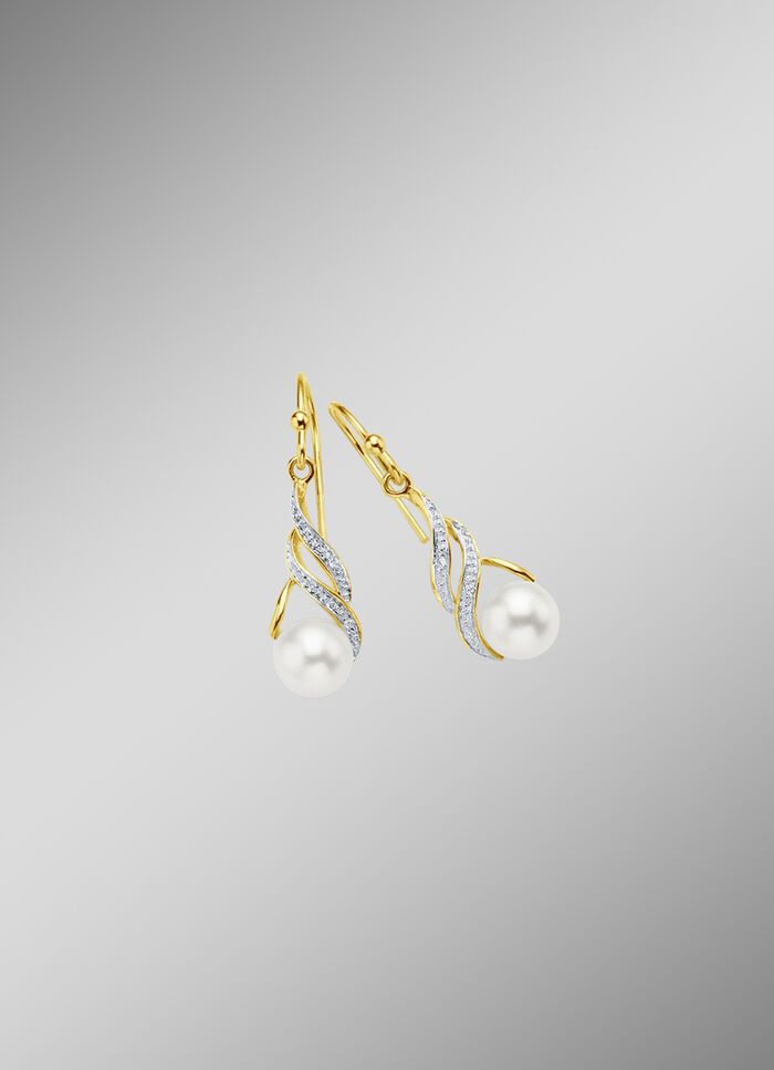 Ohrhaken mit Süßwasser-Zuchtperlen 