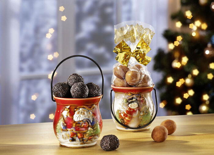 Porzellaneimerchen mit Henkel, 2er-Set