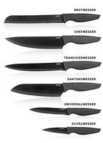 Messerblock, 7-teilig, mit extra scharfen Titanmessern 