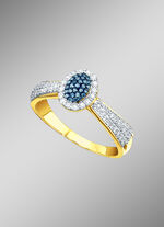 Damenring mit Brillanten und Diamanten 