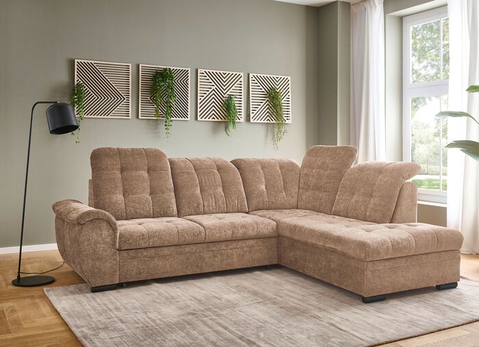  Bequeme Polsterecke mit Bettfunktion  