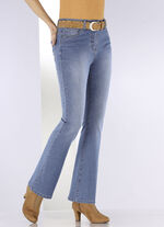 Jeans mit leicht ausgestellter Beinweite HELLBLAU