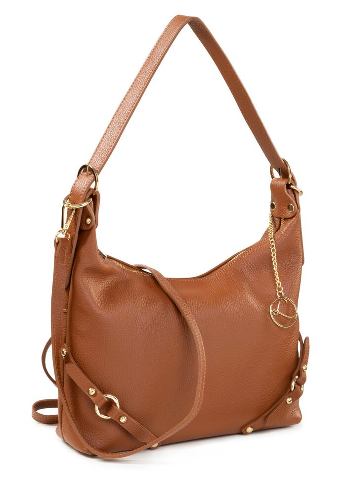Laurina, Tasche, Damen, mit abnehmbarem, verstellbarem Umh&auml;ngeriemen COGNAC