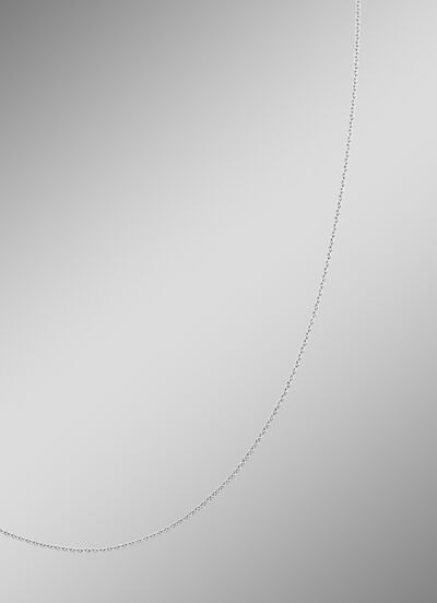 Feine Ankerkette aus Platin mit Karabiner 