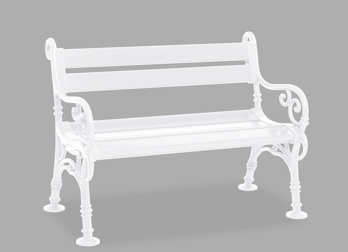 Gartenbank aus Voll-Kunststoff WEISS
