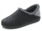 Wollfilz-Hausschuh mit herausnehmbarem Fu&szlig;bett GRAU
