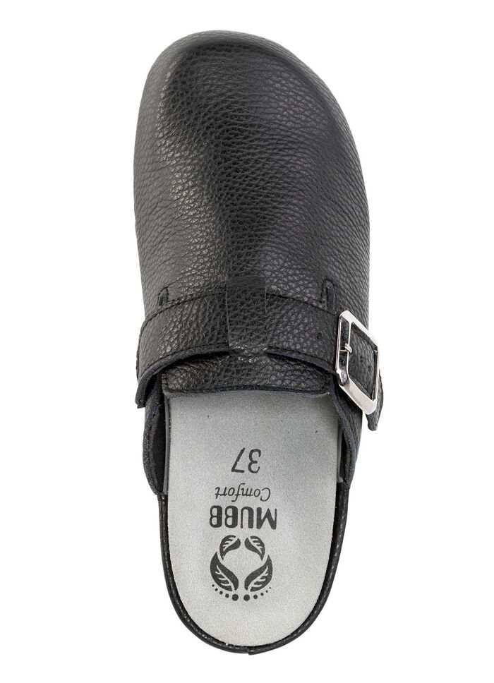 Mubb, klassische Damen-Clogs, Wete H, mit herausnehmbarem Fu&szlig;bett SCHWARZ