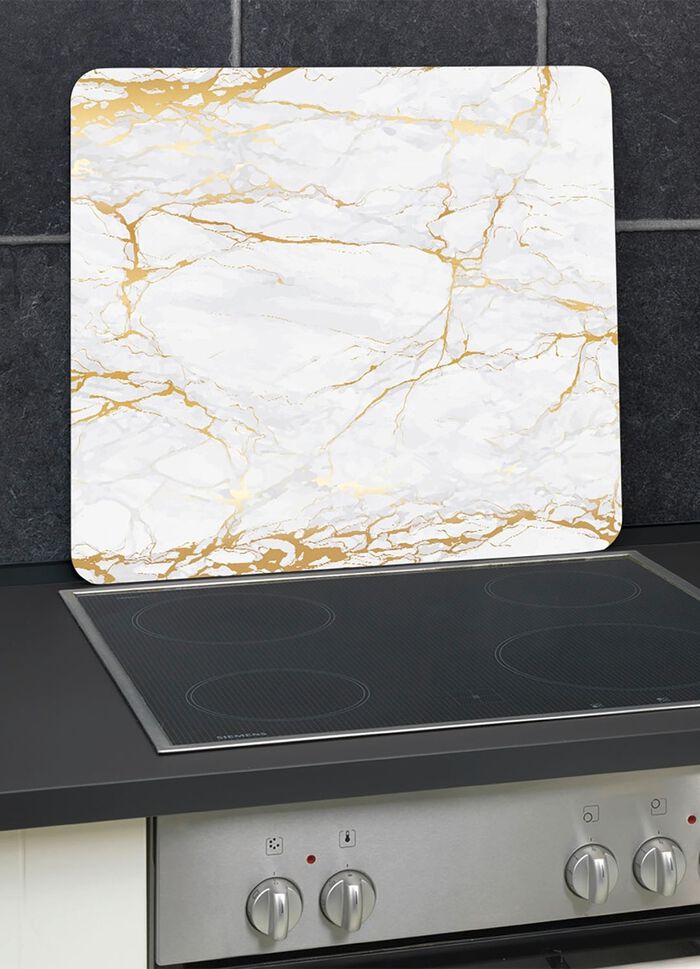 Herdabdeckplatten/Wandblende, Motiv Marmor gold MARMOR GOLD