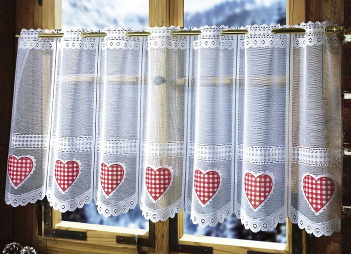 Kurzstore mit rotem Herzchen-Thermodruck-Motiv 