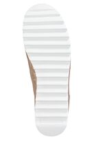 Waldl&auml;ufer Schn&uuml;r-Sneaker aus effektvoll gepr&auml;gtem Nubukleder ANTIKGOLD