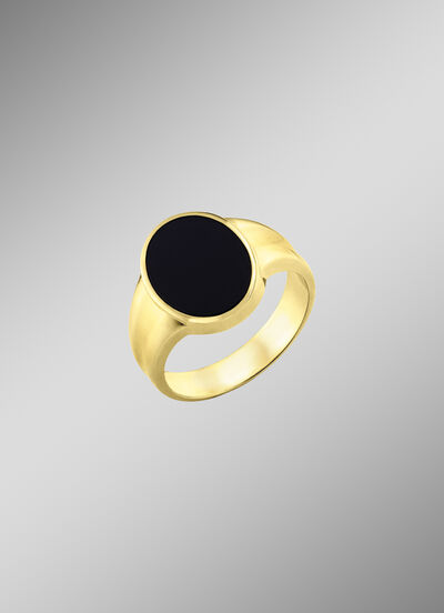 Maskuliner Herrenring mit Onyx  Maskuliner Herrenring mit Onyx
