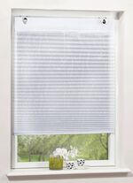 Plissee-Rollo mit dekorativen Druckdessin WEISS