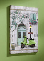 Leinwandbild mit Metall-Applikationen 