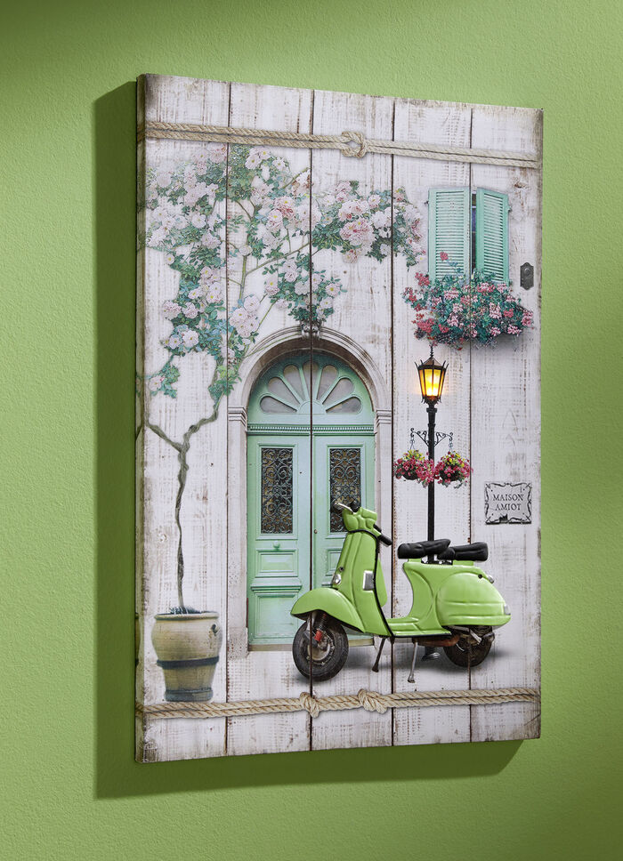 Leinwandbild mit Metall-Applikationen 