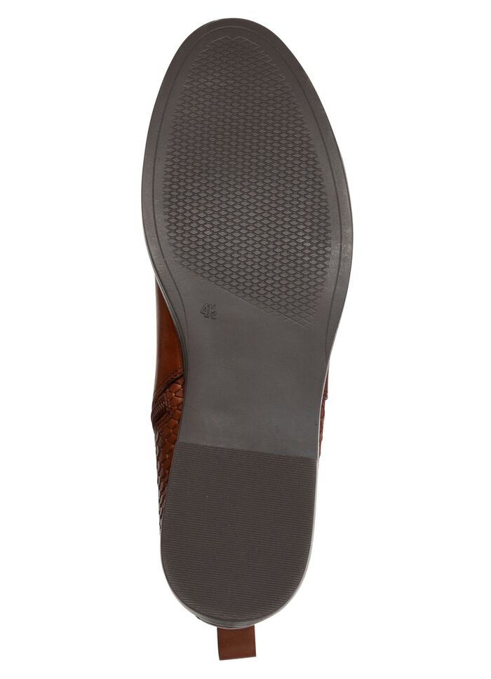 ELENA EDEN, schicke Damen-Stiefeletten, Winterschuhe, Weite G, mit Rei&szlig;verschluss COGNAC