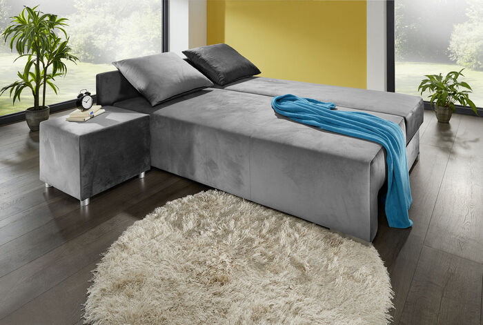Superkomfortable Polsterecke mit Hocker 