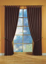 Fensterdekoration aus schwerer Thermo-Chenille-Qualit&auml;t BRAUN