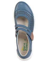 ELENA EDEN, sommerliche Damen-Spangenschuhe, Weite H, mit herausnehmbarem Fu&szlig;bett JEANS