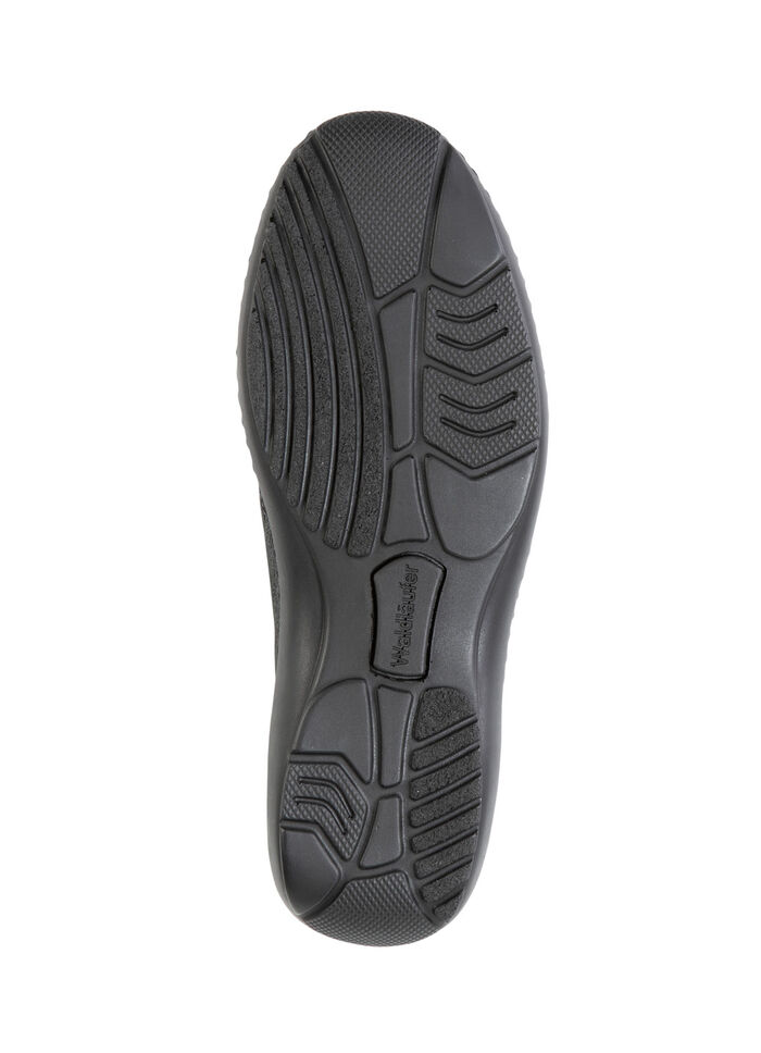 Waldläufer, komfortable Damen-Slipper, Weite K, mit herausnehmbarem Fußbett SCHWARZ