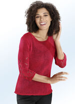 Pullover aus edel glänzendem Bändchengarn 