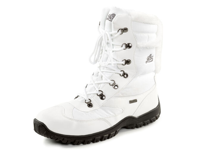 Schn&uuml;r-Stiefelette mit Klimamembrane WEISS