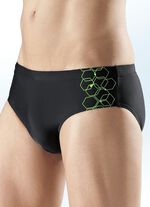 Naturana Badehose in Slipform mit platziertem Druckdessin 