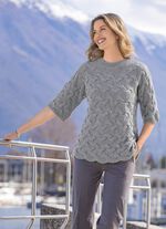 Pullover mit Alpaka GRAU MELIERT