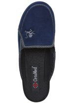 Zweierpack, klassische Herren-Hausschuhe, Weite H, mit Gummizug BLAU+SCHWARZ