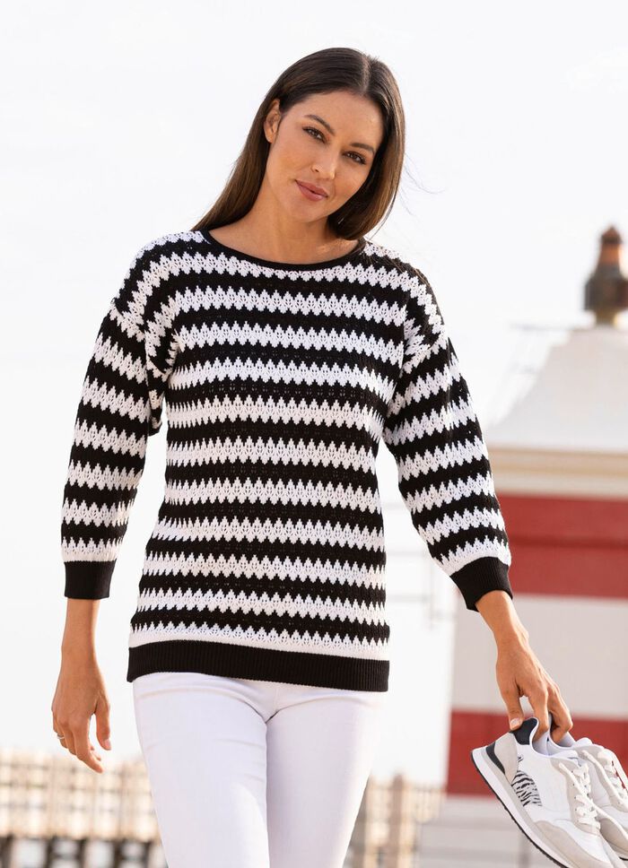 Pullover mit Zackendessin 