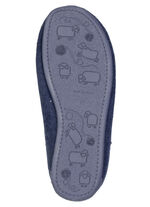 Klassische Herren-Hausschuhe, mit herausnehmbarem Fußbett BLAU