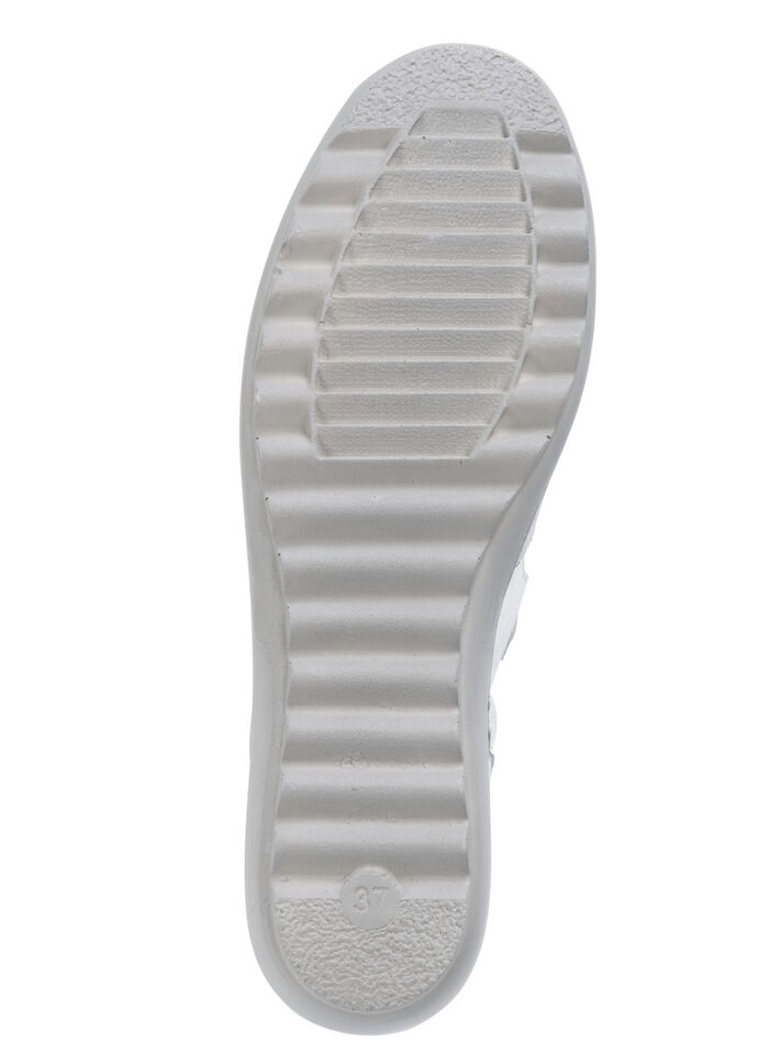 Gemini Slipper aus teilweise geprägtem Nappaleder WEISS-GRAU