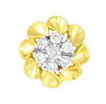 Schicke Ohrstecker in Bl&uuml;tenform mit 14 Brillanten 