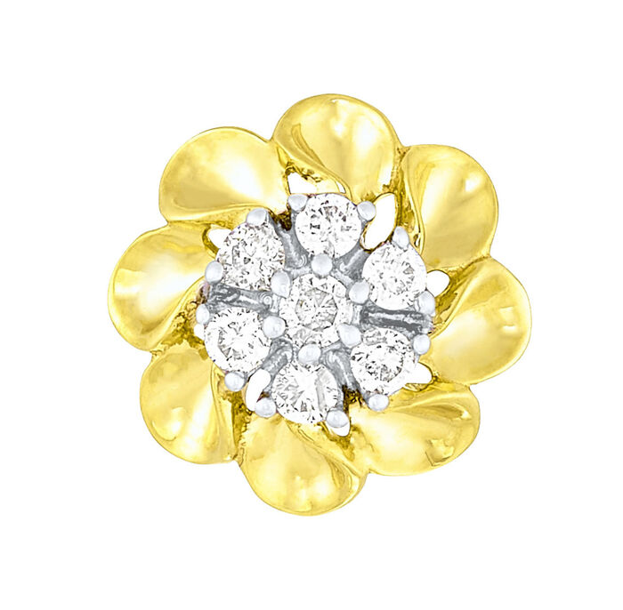 Schicke Ohrstecker in Bl&uuml;tenform mit 14 Brillanten 