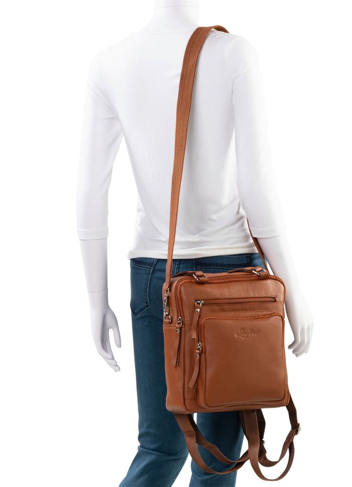 Laurina Rucksack aus Vollrind-Nappaleder COGNAC