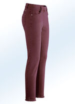 Magic-Jeans mit toller Nietenzier sowie angesagtem Fransensaum BROMBEER