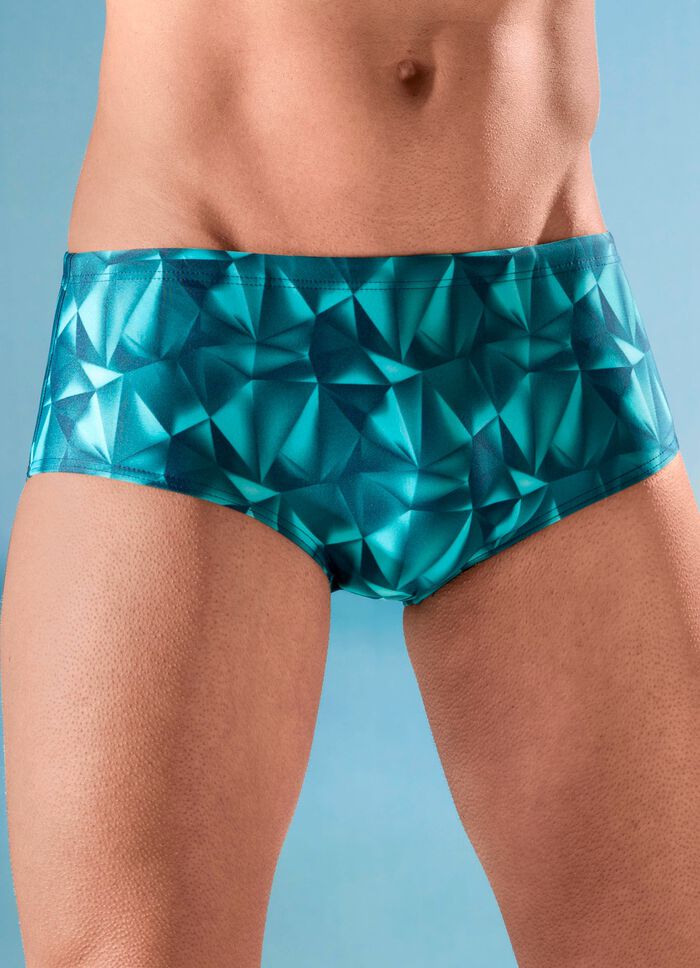 Schwab Badehose in h&ouml;herer Slipform mit halbem Vorderteilfutter 