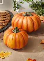 K&uuml;rbis aus wetterfestem Polyresin 