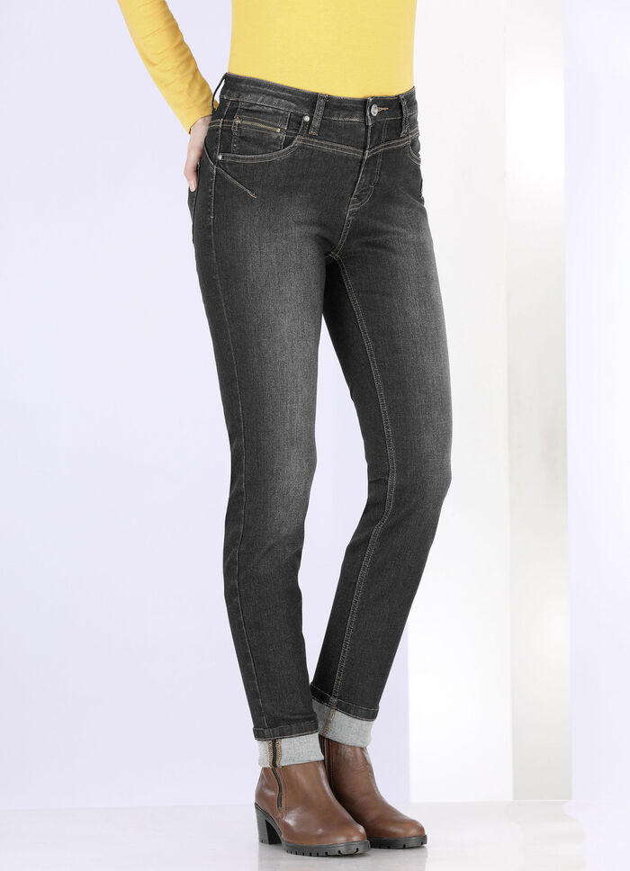 Jeans mit Push-up-Effekt SCHWARZ