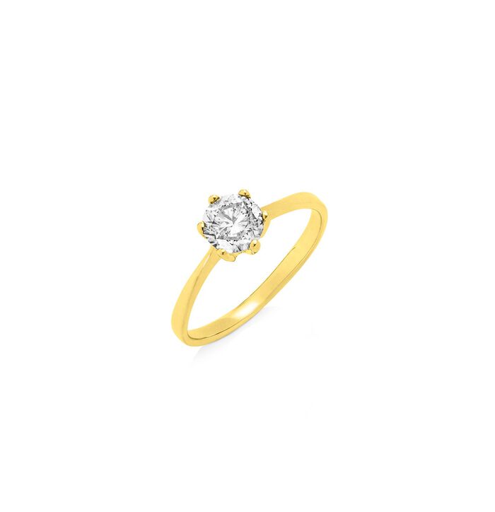 Massiver Brillant-Damenring 