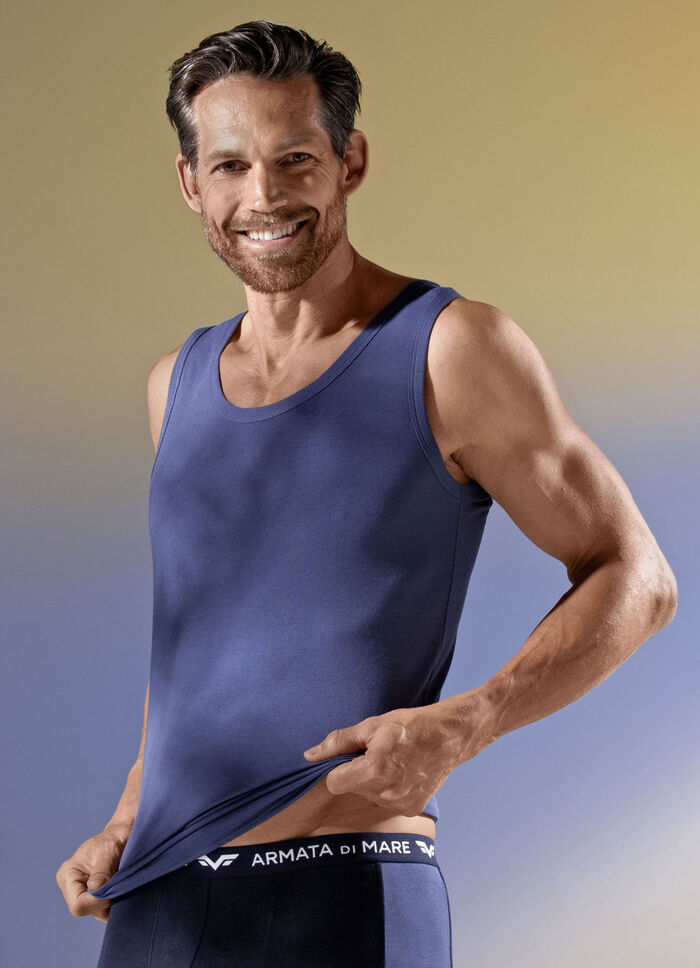 Dreierpack Achselshirts mit Einfassung 