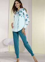 Schlafanzug von Laurina, mit gebogten Bündchenabschlüssen