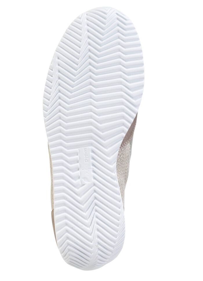 Waldl&auml;ufer Sneaker aus edlem Leder-Materialmix SEKT-BRONZE-PLATIN