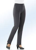 Jerseyhose mit h&ouml;herem, elastischem Formbund DUNKELGRAU