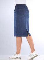 Rock in gerader Schnittf&uuml;hrung JEANSBLAU