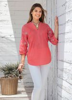Tunika mit Biesenzier KORALLE