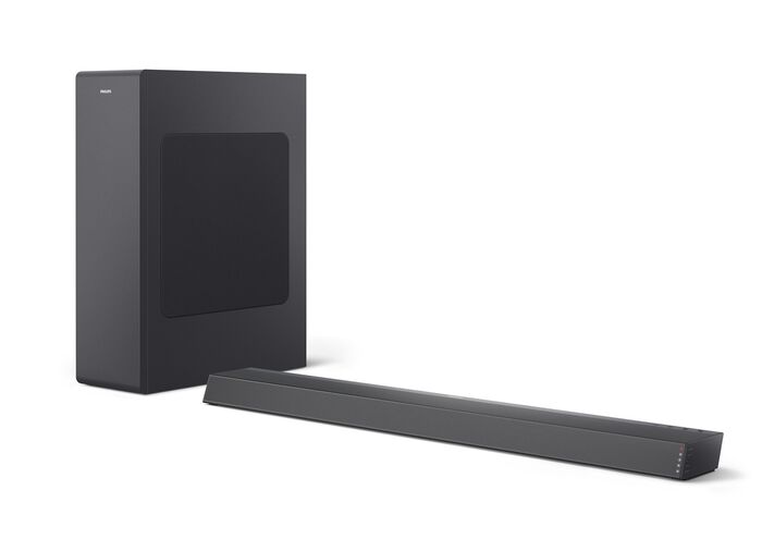 Philips 2.1 Soundbar mit kabellosem Subwoofer SCHWARZ