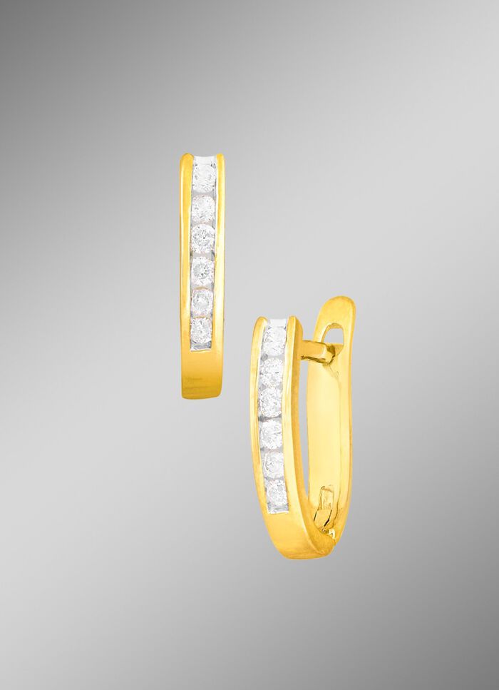 Klassische Creolen mit Brillanten 