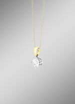 Solitär-Anhänger in Bicolor mit Brillant 